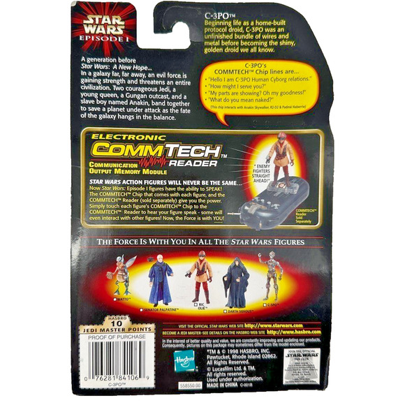 C-3PO w CommTech STAR WARS Episode 1 NEW D1 RARE - Picture 2 of 2